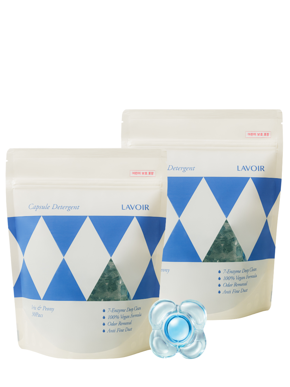 【2個セット】ヴィーガン高濃縮ジェルボール洗剤30個入り - アイリス＆ピオニー