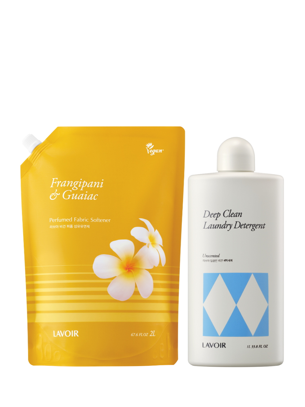【クリーン＆たっぷり香り】ディープクリーン洗剤１Ｌ＋柔軟剤２L